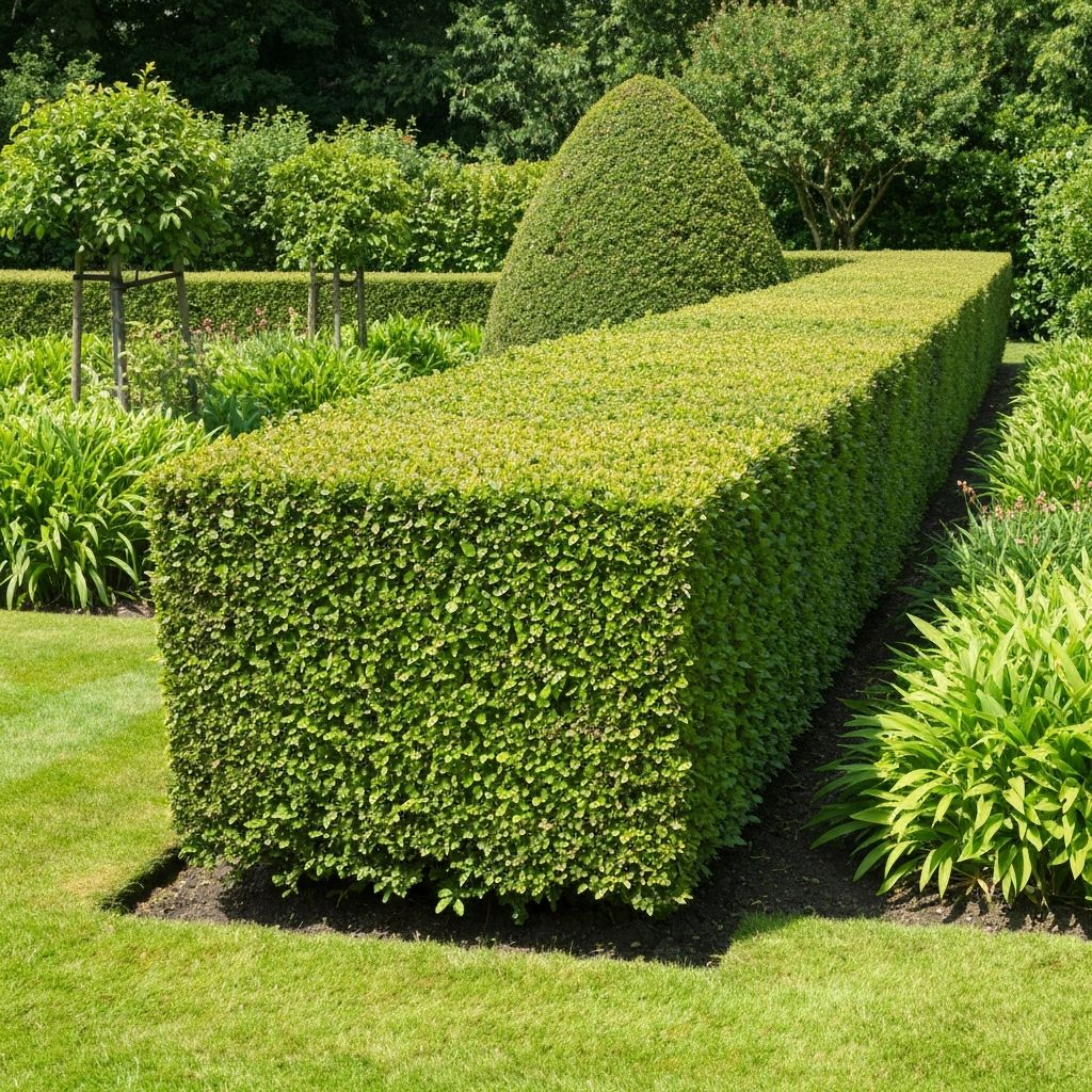 Formgeschnittene Hecke