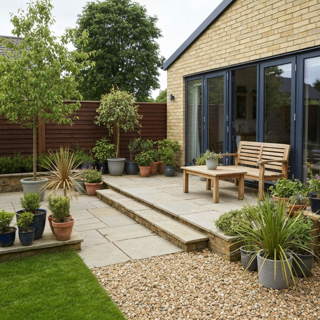 Moderne Terrasse mit Bepflanzung